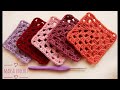 آموزش قلاب بافی بافت موتیف کلاسیک Crochet A Simple Granny Square Mahsa Crochet 