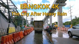 Driving Through The Wet Road 4K - Bangkok City After Heavy Rain - Relax with ASMR - Thailand Day172 screenshot 1