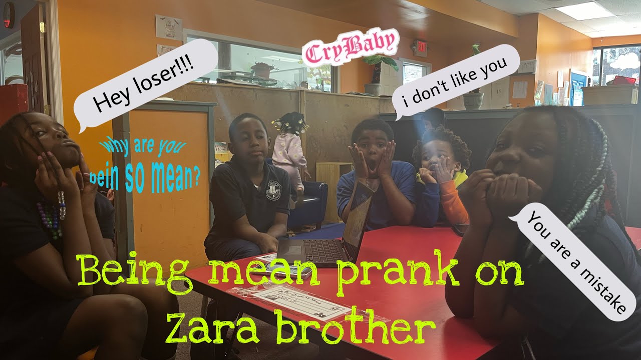 Being mean to Zara‘s brother prank (gone wrong)he was crying but I paused it ￼we got a new person ￼￼