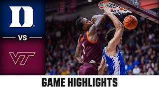 Duke Vs. Virginia Tech Game Highlights 2025-26 Acc Mens Basketball