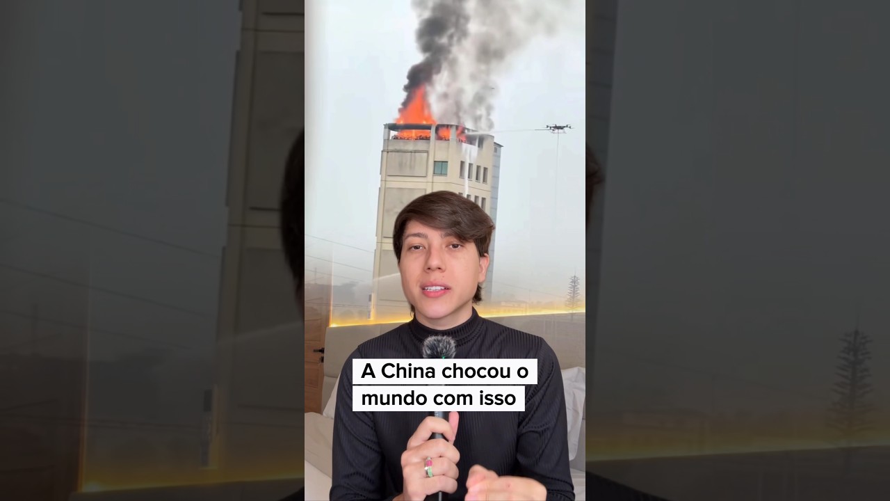 A China está testando drones bombeiros capazes de apagar incêndios. 🇨🇳 #china #ia #islamsousa