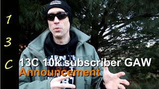 13C 10k GAW Giveaway Announcement