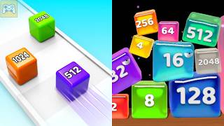 2048 Cube Runner vs Jelly Cubes ✦ ASMR Gameplay Android iOS • 2048 Number Merge Race Games