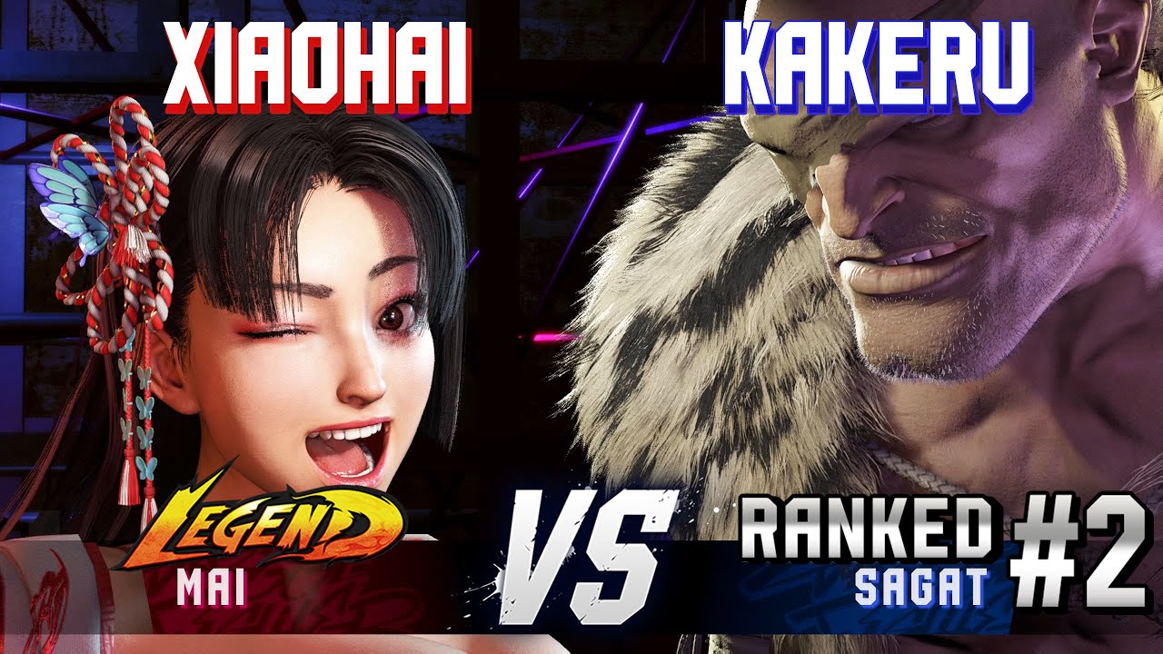 SF6 ▰ XIAOHAI (Mai) vs KAKERU (#2 Ranked Sagat) ▰ High Level Gameplay