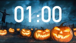 Halloween Timer 1 Minute with Spooky Music (4K)