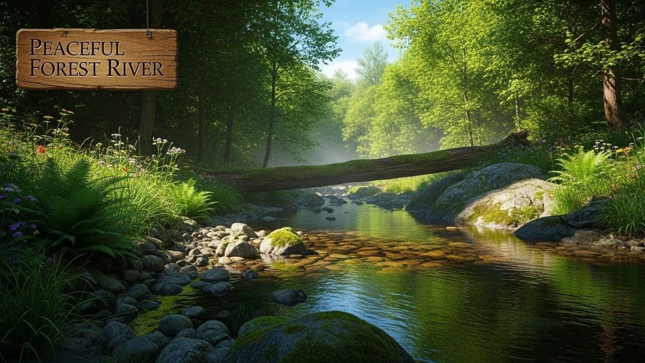 Serene River Water 🌿 Gentle Flowing Ambience for Sleep, Calm, and Meditation #355