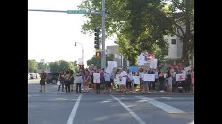 Watch Now: People gather outside old Rock Island County Courthouse to protest Supreme Court