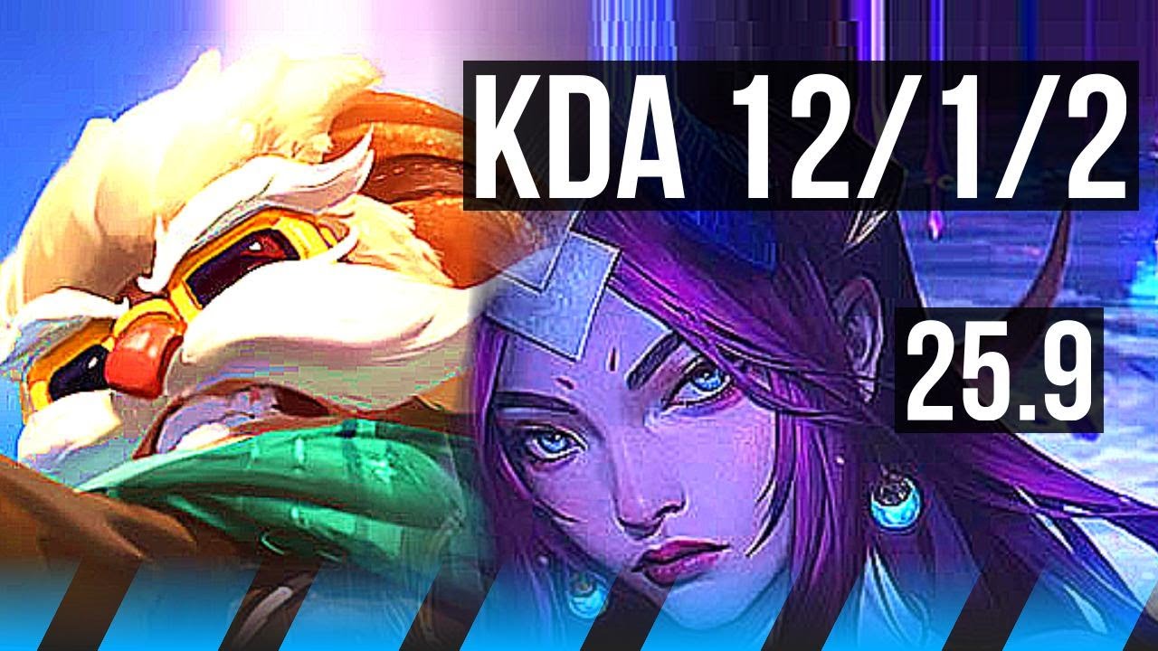 CORKI vs IRELIA (MID) | 12/1/2, 8 solo kills, Godlike | BR Grandmaster | 25.9