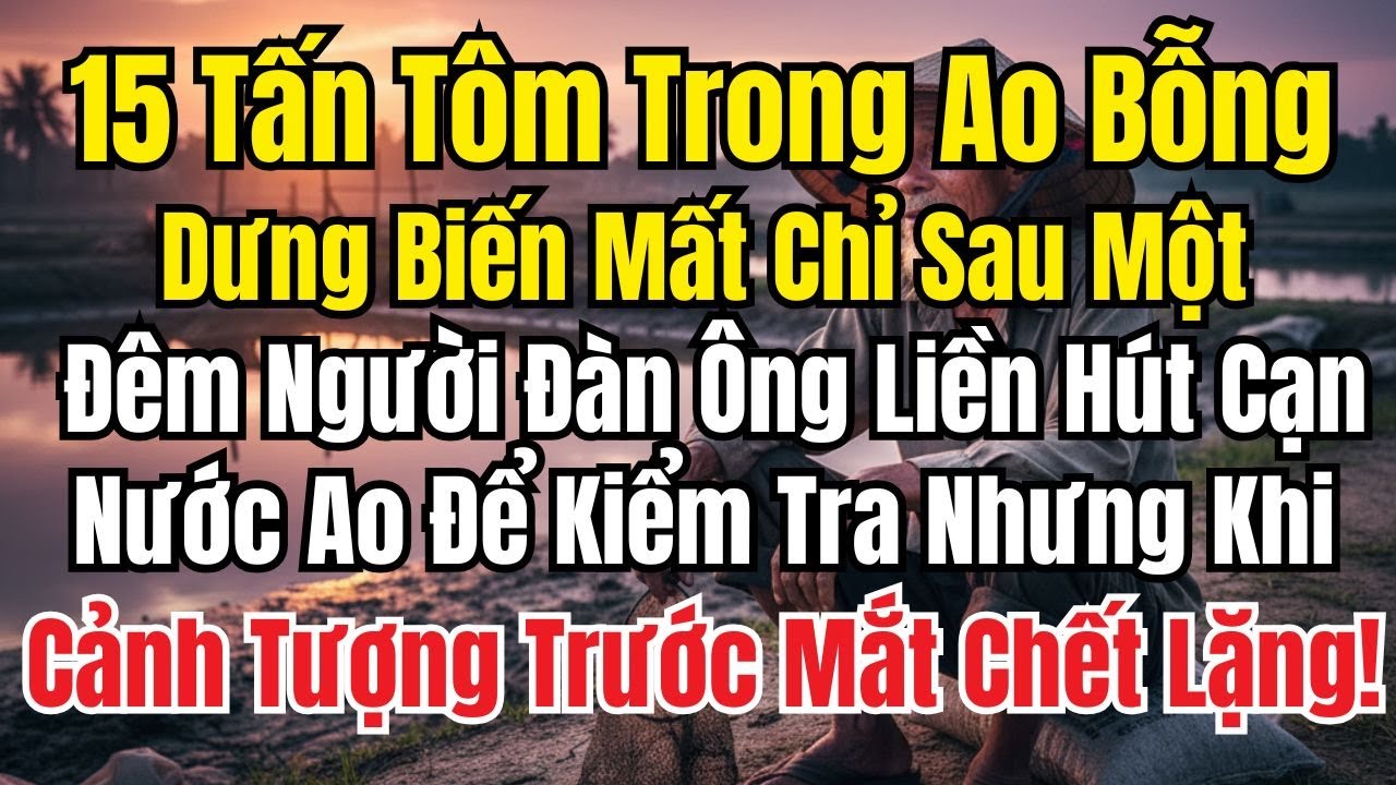 15 Tấn Tôm Trong Ao Bỗng Dưng Biến Mất Chỉ Sau Một Đêm Người Đàn Ông Liền Hút Cạn Ao Để Kiểm Tra