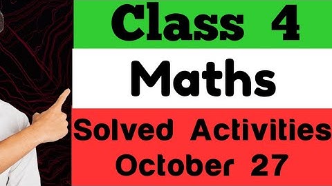 Class 4(Maths)Kite victers first bell||Worksheet||October 27||