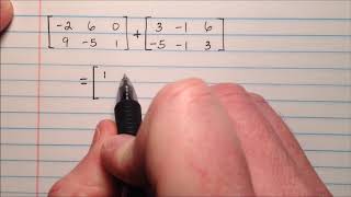 Adding and Subtracting Matrices, Example 1