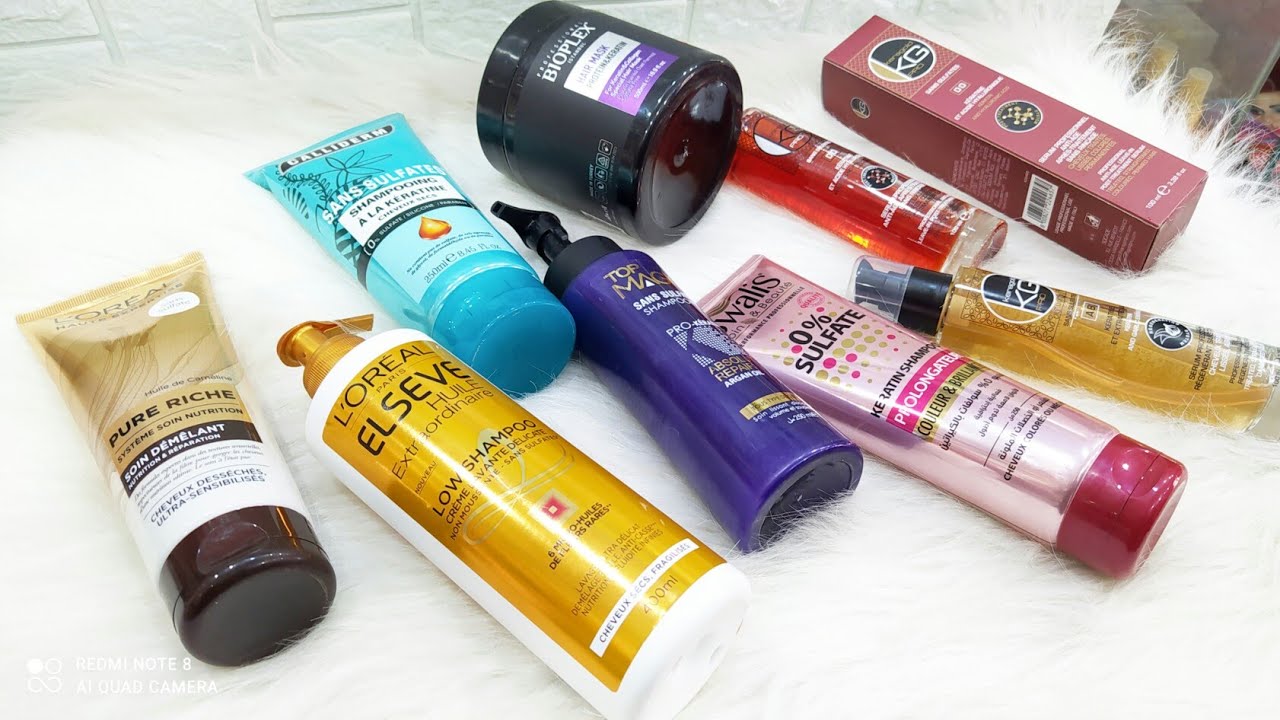 شامبو بدون سلفات shampoing sans sulfate بعد الكيراتين والبروتين يرجعلك شعرك رطب وحرير