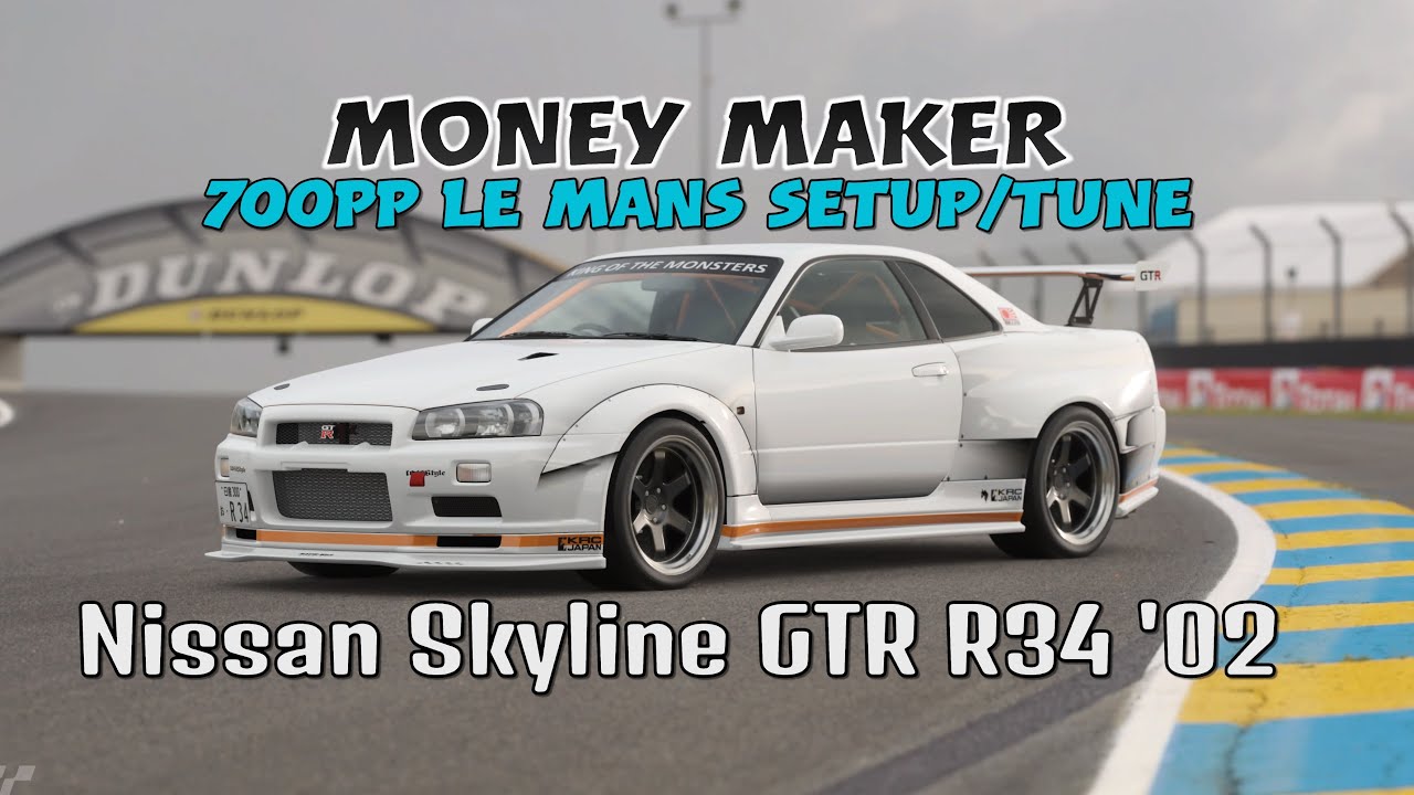 GT7 Money Maker | Swapped Nissan Skyline GTR R34 ’02 | 700PP Le Mans Setup / Strategy (Update 1.63)