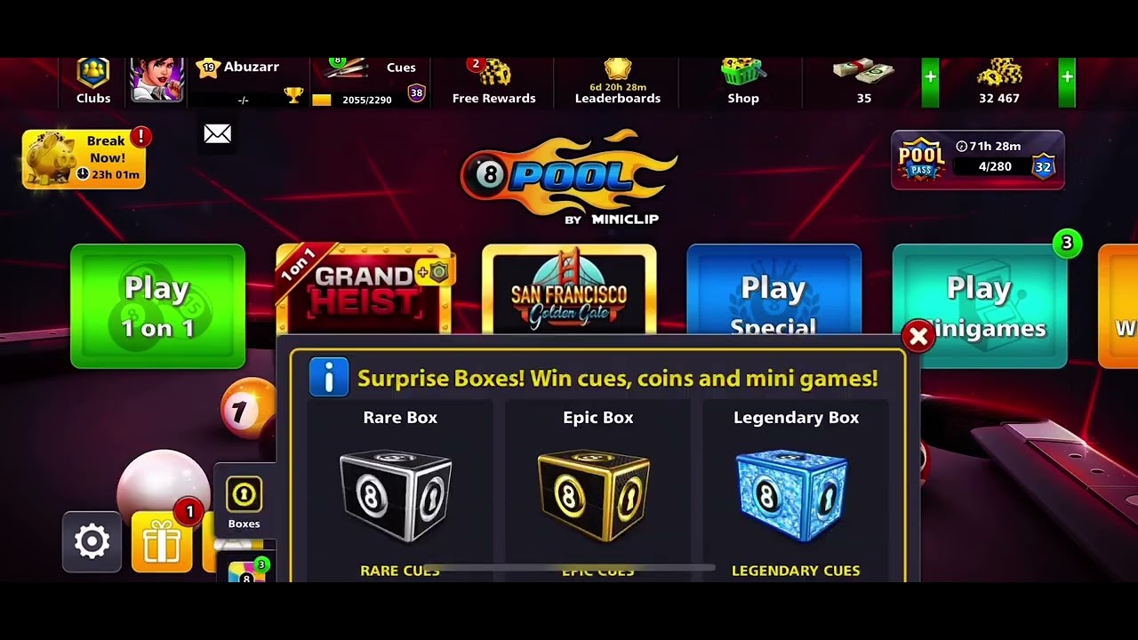8 Ball Pool Legendary Box Reward Link 2022 - 8 ball pool legendary box hack happymod lucky patcher - YouTube