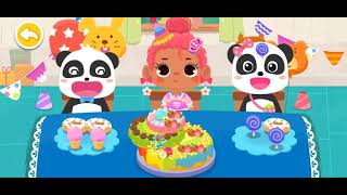Küçük panda birthday party oyunu oynadık komik pasta yaptık hediyeler hazırladık konuşmalı oyun screenshot 4