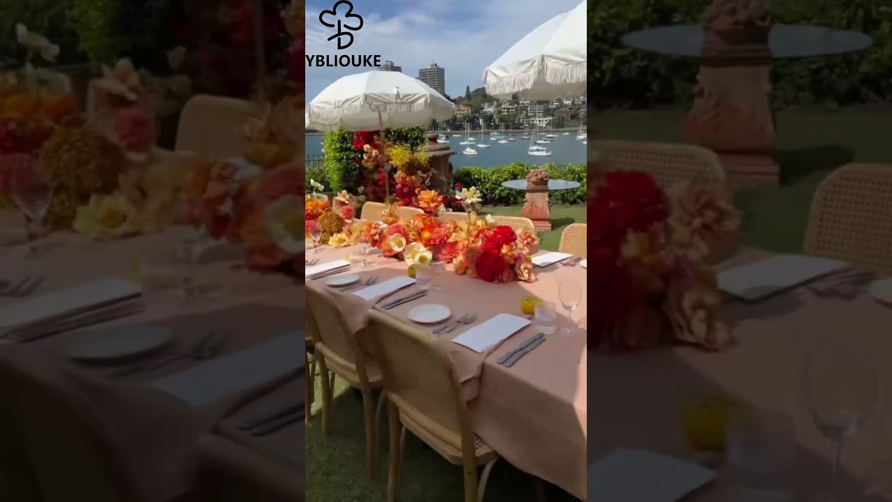 Planning a 40-Seat Wedding Table? These Faux Flowers Work Wonders