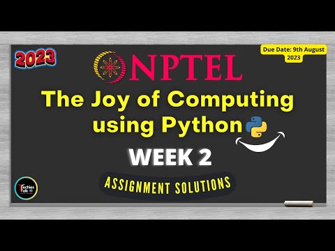NPTEL The Joy of Computing using Python Week2 Quiz Assignment Solutions | July 2023 | IIT Ropar