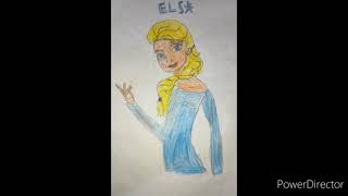 FROZEN MOVIE ELSA ANNA DRAWING BY ANVI - LET IT GO screenshot 5