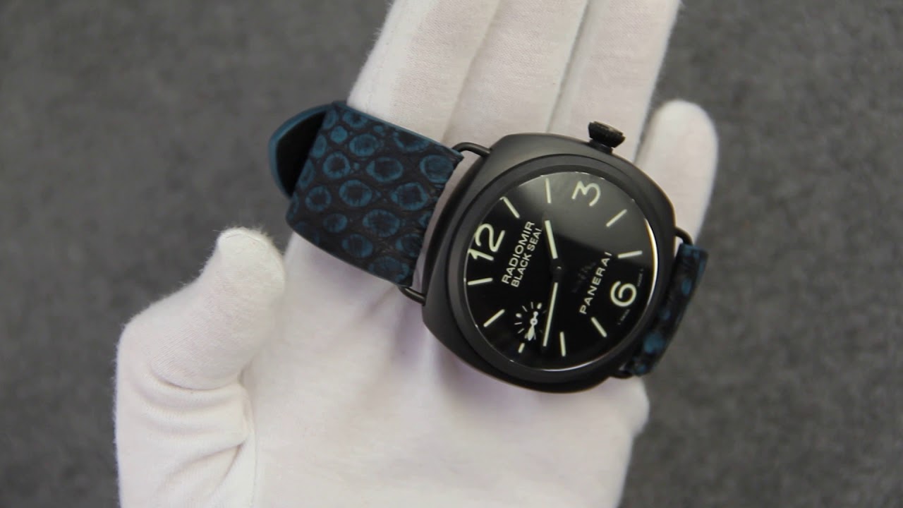 Custom-made watch strap of alligator leather for Panerai Radiomir PAM 292 watch.