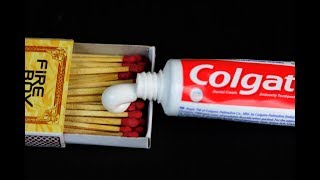 3 SIMPLE & FUN LIFE HACKS WITH TOOTHPASTE AND MATCHES