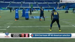 Famous Christian McCaffery NFL Draft combine highlights! Wealth