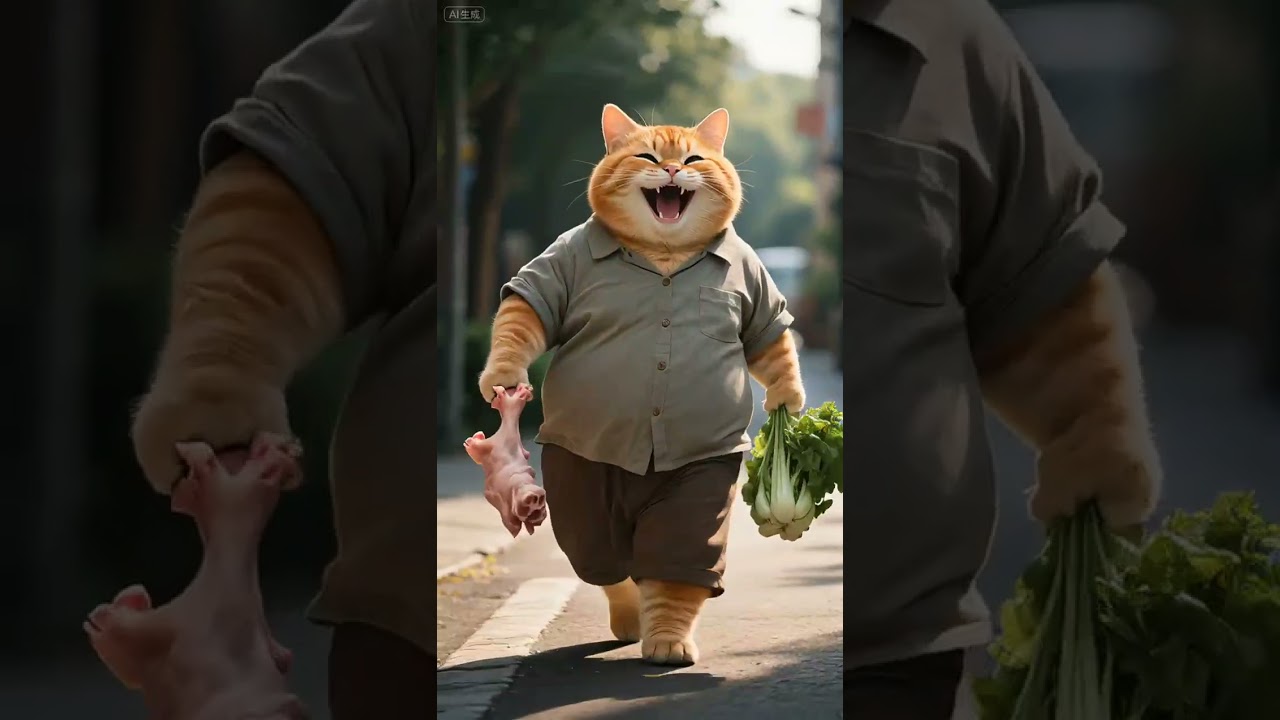 He brought the cat from the market  