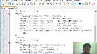 Program Pascal Array Program Penilaian Mahasiswa