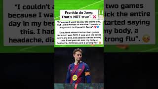 Barcelona Star Frenkie de Jong BREAKS Silence On Absence 🤒💙 #barcelona #breakingnews #fypシ