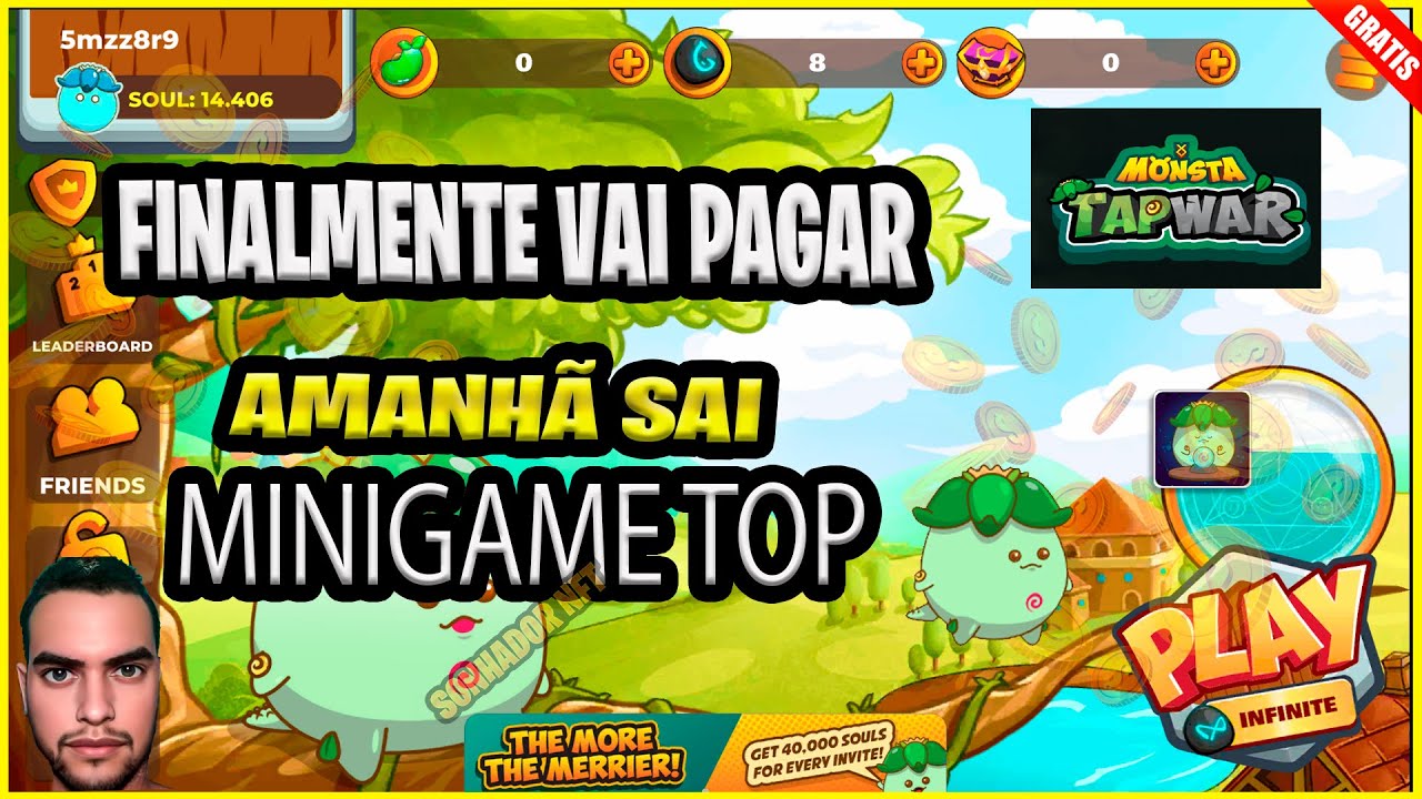 MONSTA INFINITE TAPWAR - SAIU E VAI COMEÇAR A PAGAR NOVO JOGO NFT GRÁTIS  FREE TO PLAY PLAY TO EARN