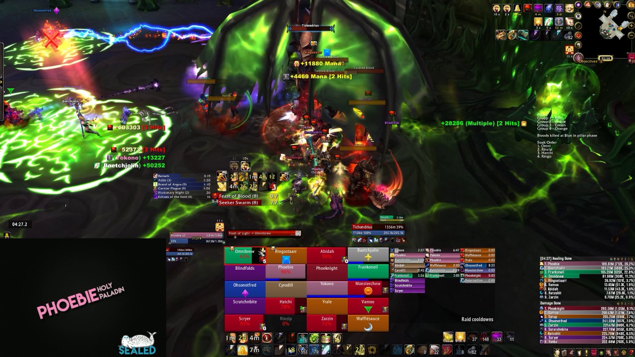 Sealed (Barthilas) - Mythic Nighthold | Tichondrius - Holy Paladin POV