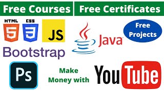 Udemy Free Certificate Courses | HTML CSS Bootstrap | Java | YouTube Academy Project Online Classes