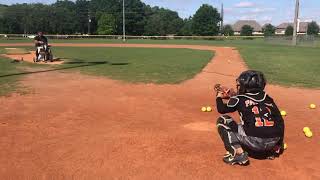 Catcher's receiving Drill with Pitching Machine - 2