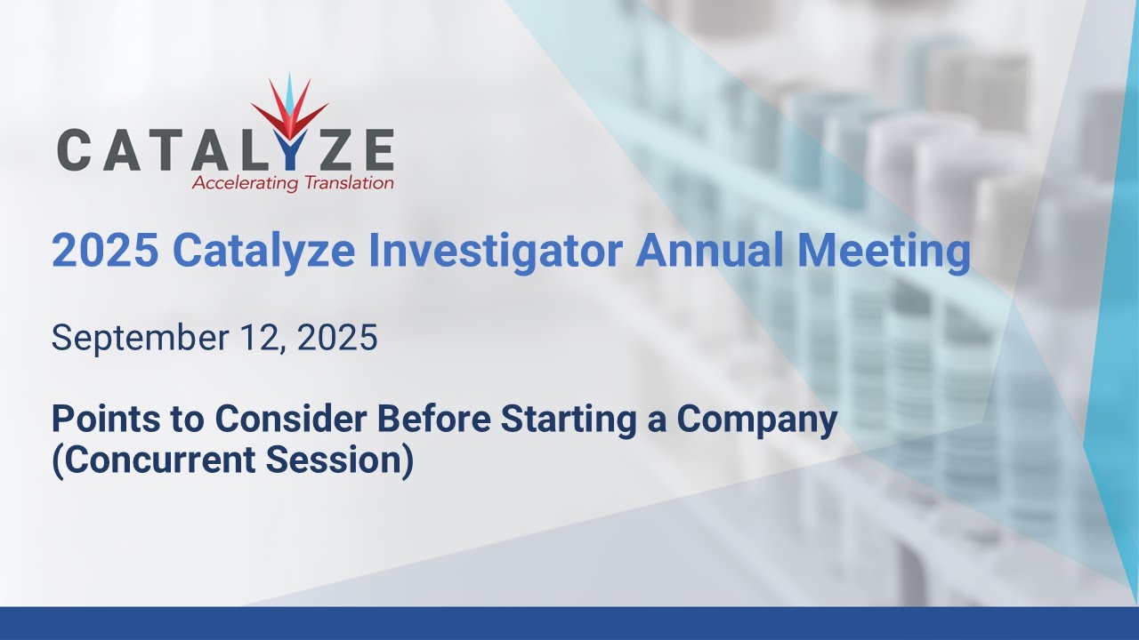 Points to Consider Before Starting a Company (Concurrent Session)