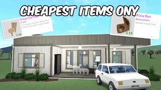 BUILDING a BLOXBURG house using the CHEAPEST ITEMS only