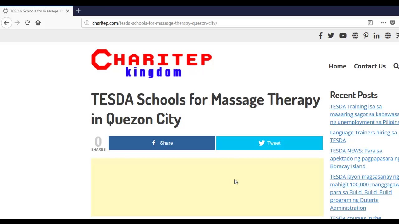TESDA Massage Therapy School in Quezon City