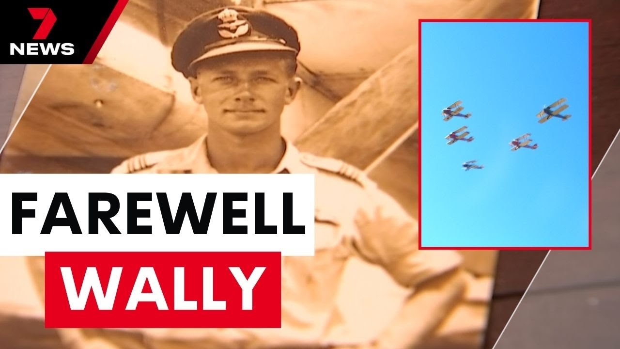 Australia's last-remaining Beaufort bomber pilot honoured in aerial tribute | 7 News Australia