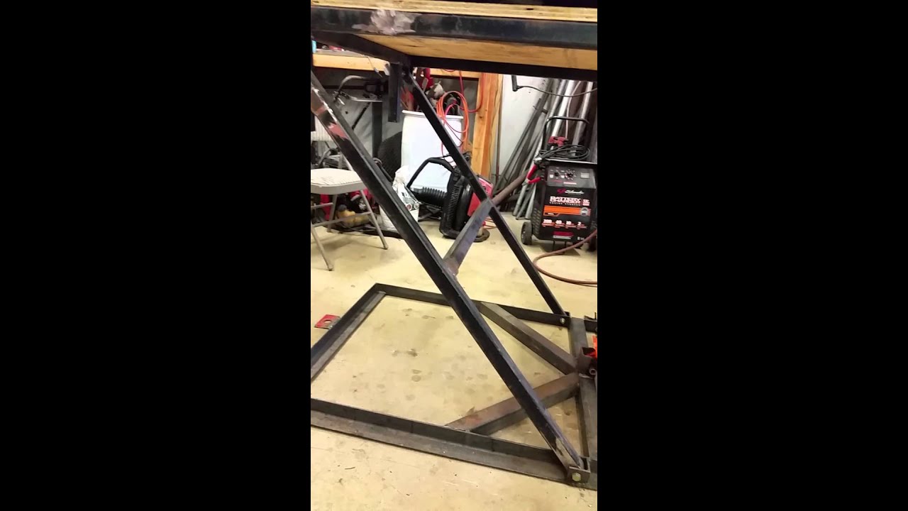 Motorcycle lift homemade part 2 YouTube