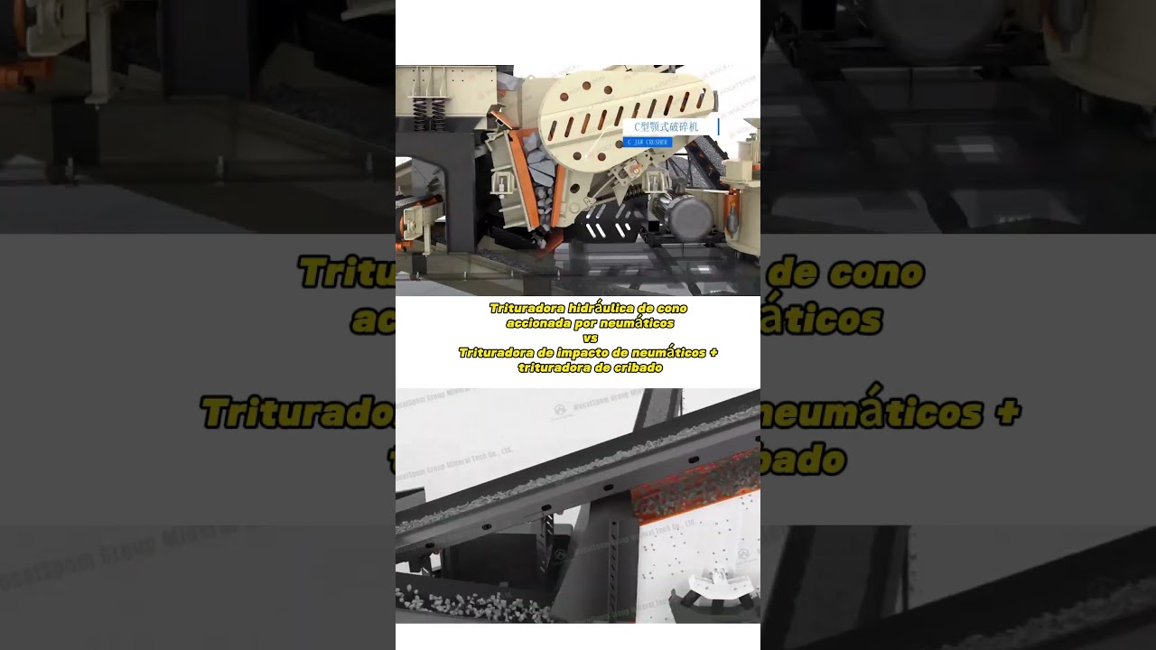 Trituradora móvil sobre ruedas. Diseño 3D · Solución eficiente. 