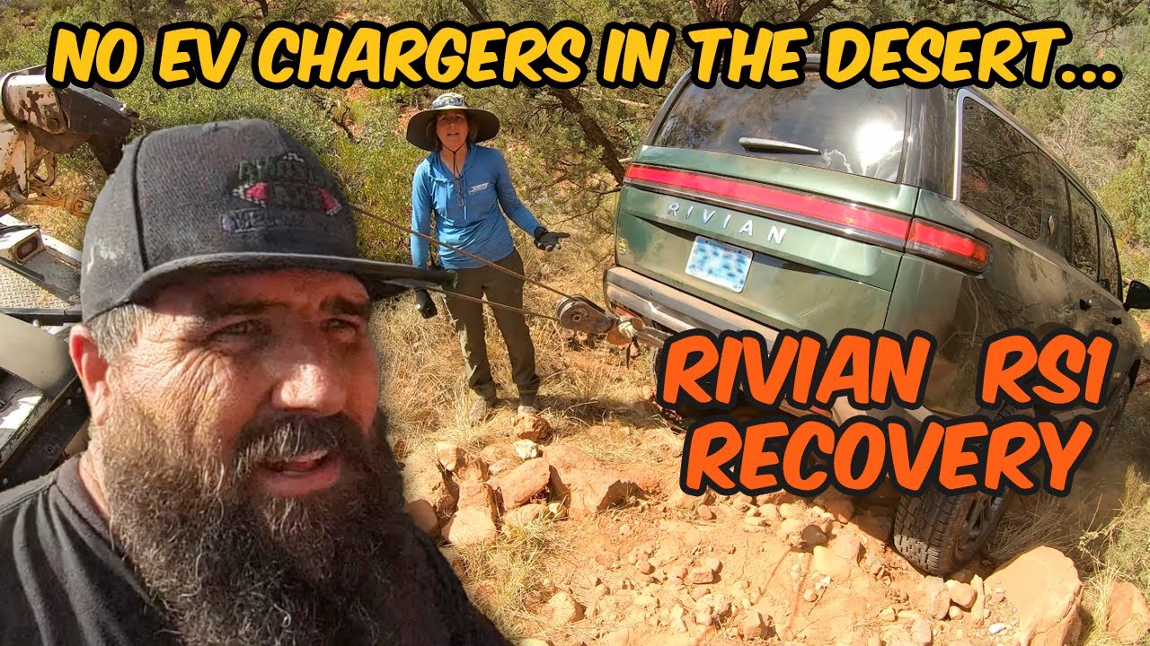 Electric Off-Roading Fail - Rivian R1 Stuck in Sedona!