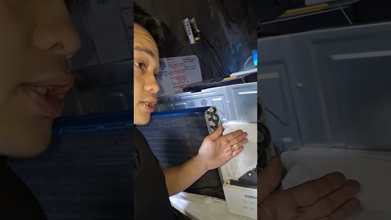 Aircon nilinis lang, nagyelo. Window type aircon.