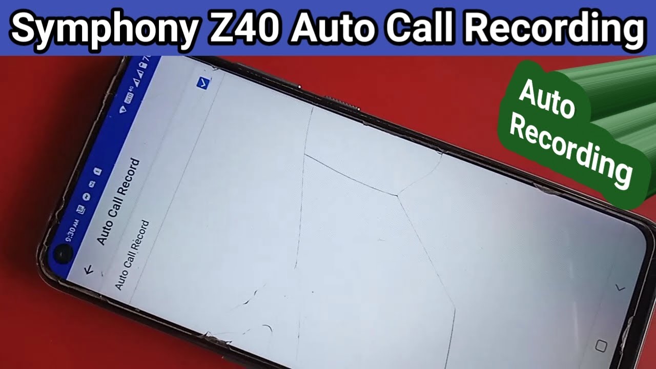 symphony z40 auto call recording enable