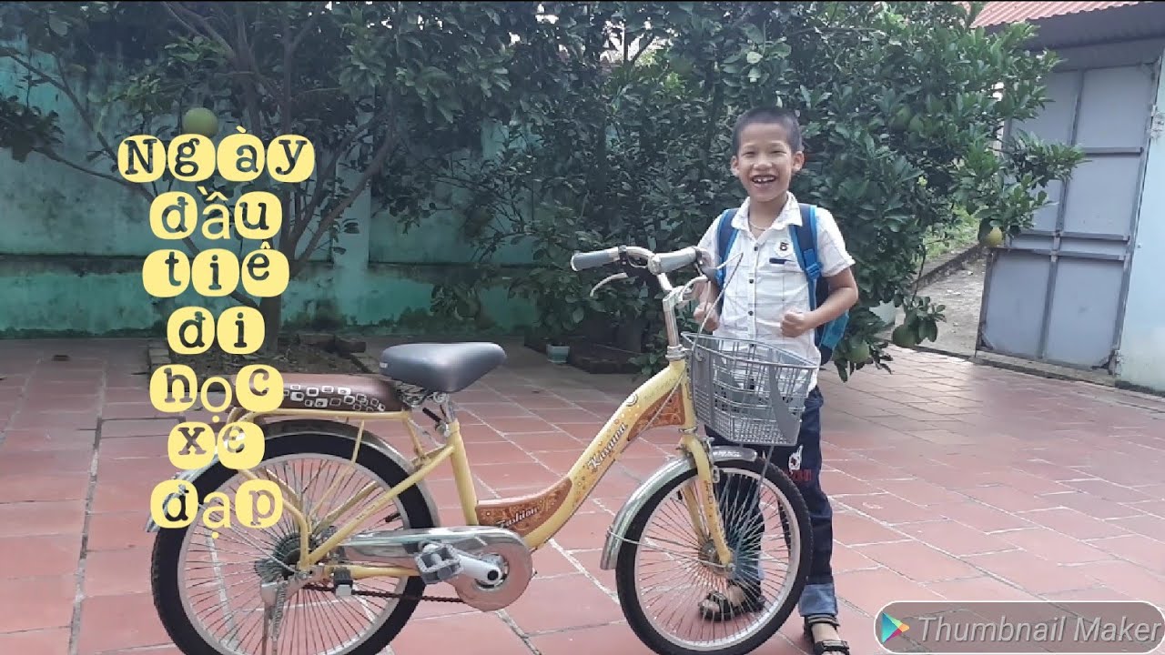 Ngày đầu tiên đi học bằng xe đạp của học sinh lớp 3 trên quãng đường