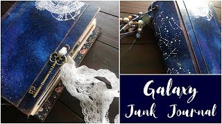 Hand-painted Galaxy Junk Journal | Custom-made Space Journal