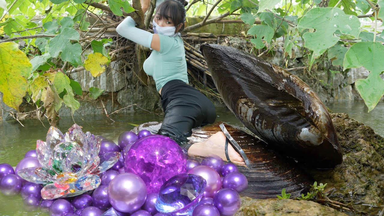 A Teenager's Adventure Uncovers Riches in a Pearl and Gemstone-Filled Clam in the Wild