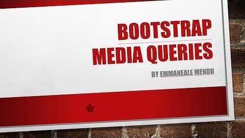 BootStrap Media Queries