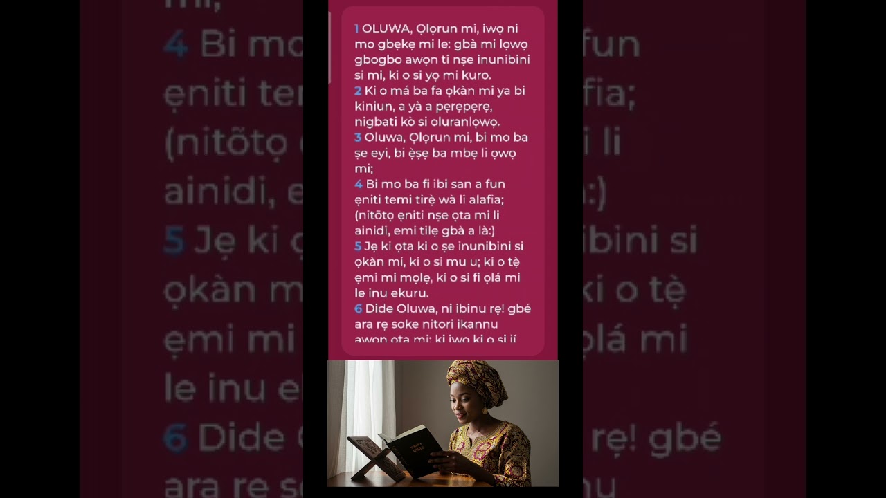 ORIN DAFIDI 7 - PSALMS 7– YORUBA AUDIO BIBLE – BIBELI MIMO