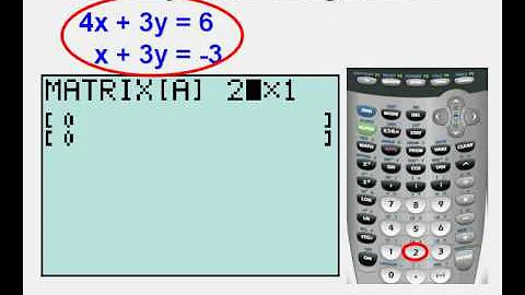 Using Matrices to Solve Systems of Equations on the Graphing Calculator