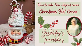 DIY Santa Mug with Faux Whipped Cream Top | Easy Christmas Craft Tutorial