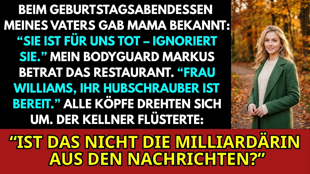 Ich hatte das schwarze Kleid für Papas Sechzigsten extra gekauft, um „normal“ zu wirken. Es brachte mir nichts ein: „Zwei wundervolle Kinder“, verkündete Mama beim Toast, und ich verstand sofort,...