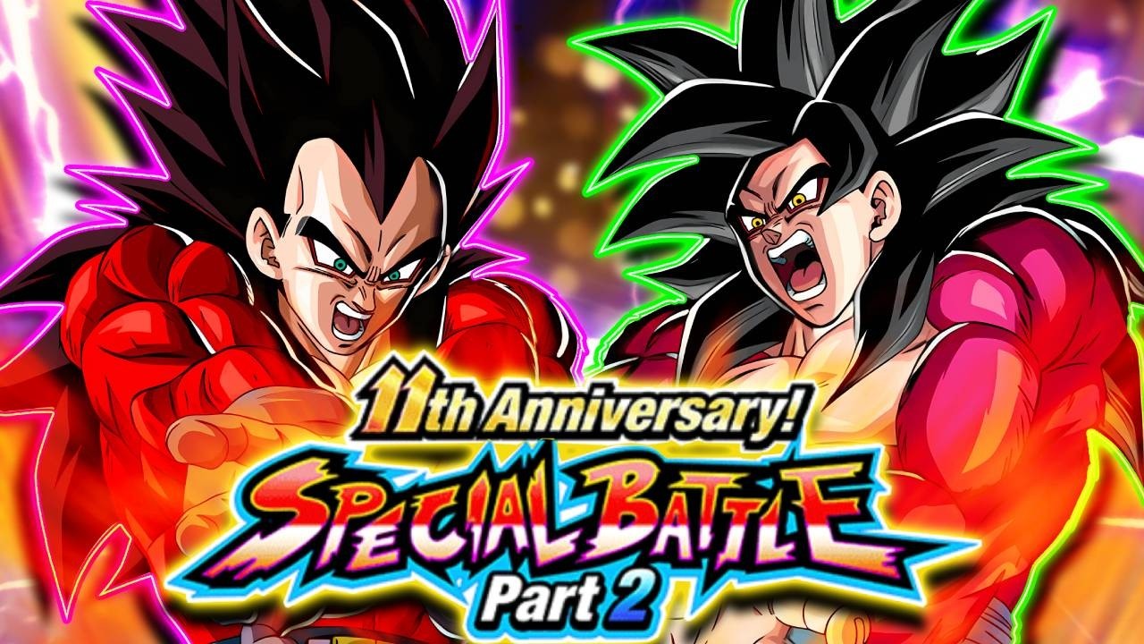 NO ITEM RUN! 11TH ANI SPECIAL BATTLE PT 2 STAGE 1 VS SSJ4 GOKU & VEGETA! (DBZ: Dokkan Battle)